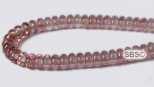 Czech 4mm Rondel Beads - Pink Topaz Luster