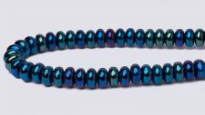 Czech 4mm Rondel Beads - Blue Iris