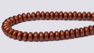 Czech 4mm Rondel Beads - Copper Matte