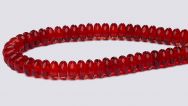 Czech 4mm Rondel Beads - Siam Ruby