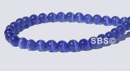 4mm Cats Eye Beads - DARK BLUE A - Grade