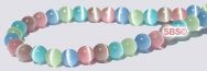 4mm Round Cats Eye Beads - Pastel Mix AA - Grade