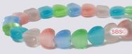 Cats Eye Beads - Pastel 6mm Puff Heart