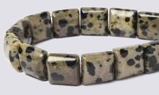 Dalmation Jasper 10x10 2-Hole Gemstone Beads (16" strand)