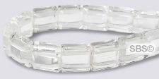 Crystal Quartz 10x10 2-Hole Gemstone Beads (16" strand)