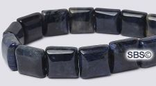 Dumorite 10x10 2-Hole Gemstone Beads (16" strand)