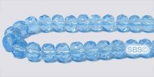 5mm Gemstone Fire Polished Beads - Blue Chalcedony