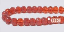 5mm Gemstone Fire Polished Beads - Milky Pomegranate