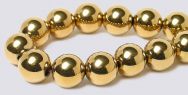 Gold Magnetic Beads - 8mm Round