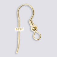 French Ear Wires - Gold Plated (12 pair)