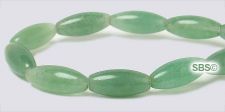 Green Aventurine Gemstone Beads - 5mm x 12mm Rice/melon