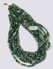 Green Moss Agate Beads - 6mm (round) 10 strands A Grade