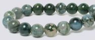 Green Moss Agate Gemstone Beads - 6mm Round