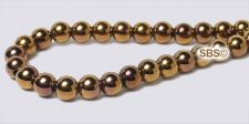 Hematite Beads 4mm Round COPPER COLOR (non-magnetic)