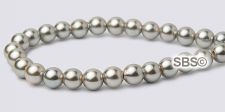 High Power Pearl Magnetic Hematite Beads 4mm - Champagne