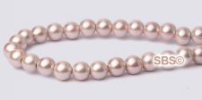 High Power Pearl Magnetic Hematite Beads 4mm - Light Pink