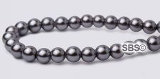 High Power Pearl Magnetic Hematite Beads 4mm - Purple Smoke