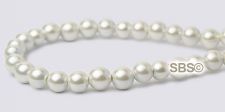High Power Pearl Magnetic Hematite Beads 4mm - White