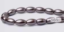 High Power Pearl Magnetic Hematite Beads 4mm x 7mm Rice - Purple Smoke