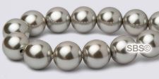 High Power Pearl Magnetic Hematite Beads 8mm - Champagne