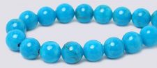 Howlite Turquoise Gemstone Beads - 6mm Round