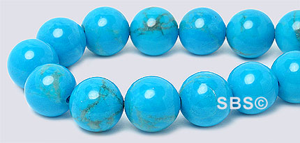 Howlite Turquoise (dyed) Gemstone Beads