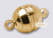8mm Magnetic Ball Clasp "Gold Plate" (1 set)