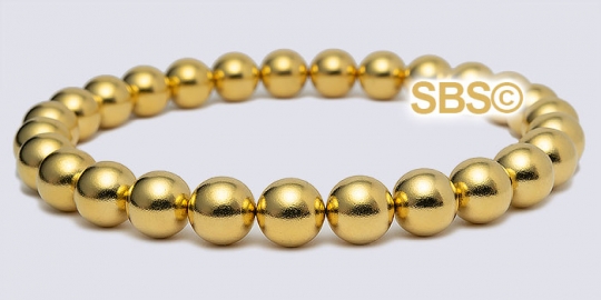 Magnetic Ball Bracelet 8mm Round Gold 8 1 2 Inches