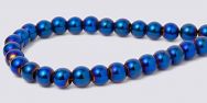 Magnetic Beads - 4mm Round - Metallic Blue Iris