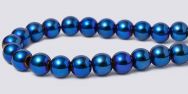 Magnetic Beads - 5mm Round - Metallic Blue Iris