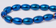 Magnetic Beads - 5x8mm Rice - Metallic Blue Iris
