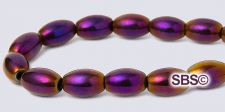 Magnetic Beads - 5x8mm Rice - Metallic Purple Iris