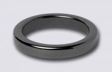Magnetic Hematite 4mm FLAT Ring (size #6.5)