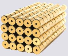 5mm x 5mm Magnetic Tube/Cylinder Clasp Gold (100)