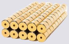 5mm x 5mm Magnetic Tube/Cylinder Clasp Gold (50)