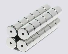 5mm x 5mm Magnetic Tube/Cylinder Clasp Silver (12)