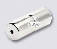 6mm x 8mm Magnetic Tube/Cylinder Clasps Silver (1)