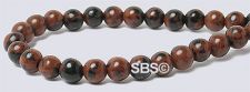 Mahogany Obsidian Gemstone Beads - 4mm Round
