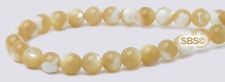 Mother of Pearl Beads - 4mm Round Natural