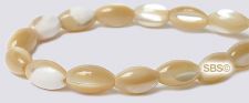 Mother of Pearl Beads - 4x7 Rice Natural