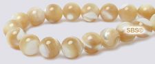 Mother of Pearl Beads - 6mm Round Natural