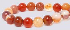 Natural Carnelian Gemstone Beads - 6mm Round