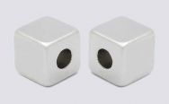 6mm x 6mm Magnetic CUBE Clasp Silver (1)