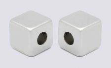 6mm x 6mm Magnetic CUBE Clasp Silver (1)