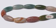 Ocean Jasper Gemstone Beads - 5mm x 12mm Rice/melon