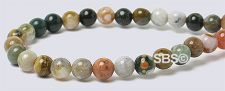 Ocean Jasper Gemstone Beads - 4mm Round
