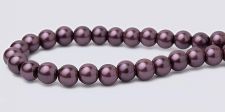 Pearl Magnetic Hematite Beads 4mm - Deep Purple