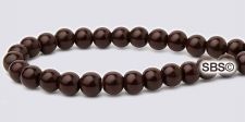 Pearl Magnetic Hematite Beads 4mm - Espresso