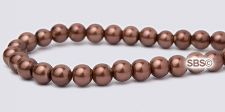 Pearl Magnetic Hematite Beads 4mm - Hazelnut