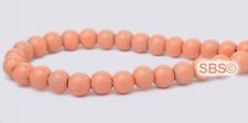 Pearl Magnetic Hematite Beads 4mm - Pink Coral